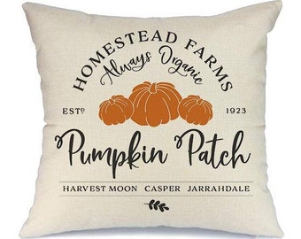 Pumpkin Pillow Cover, Fall Pillow Cover, Autumn Pillows, Farmhouse Pillow Covers, Fall Pillows, Fall Throw Pillows, Fall Decor, Autumn Decor