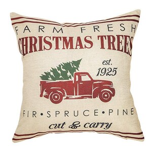 Farmhouse Christmas Pillow Cover, Farmhouse Christmas Decor, Christmas Throw Pillow, Holiday Throw Pillow, Christmas Pillows, Accent Pillow image 1