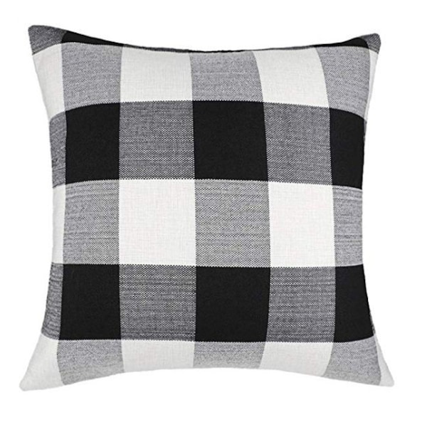 Black Buffalo Check Plaid Throw Pillow, Farmhouse Throw Pillows, Black Buffalo Plaid Throw Pillow, Black Buffalo Check Pillows, Check Pillow