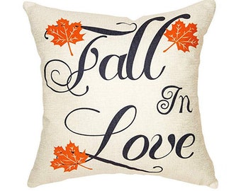 Farmhouse Pillow Cover 18x18 Autumn Farmhouse fall pillow covers 18x18 | Etsy