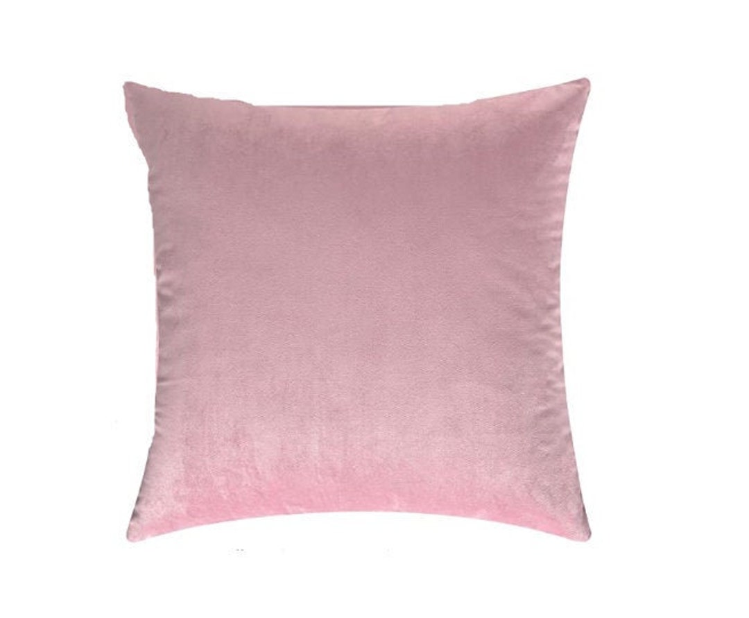 Light Pink Velvet Throw Pillow Cover, Light Pink Throw Pillows, Light