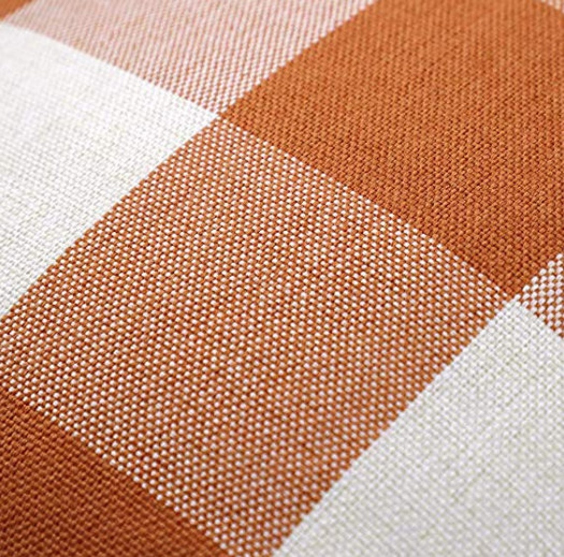Orange Buffalo Check Plaid Throw Pillow Fall Pillow Covers Etsy