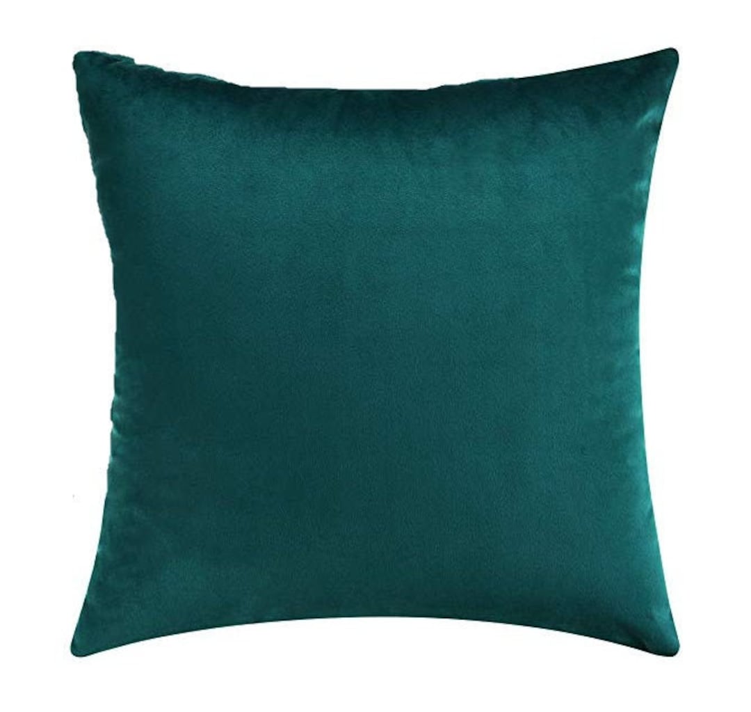 Teal Green Velvet Throw Pillow Cover, Teal Throw Pillows, Teal Pillow Covers, Teal Pillows, Teal