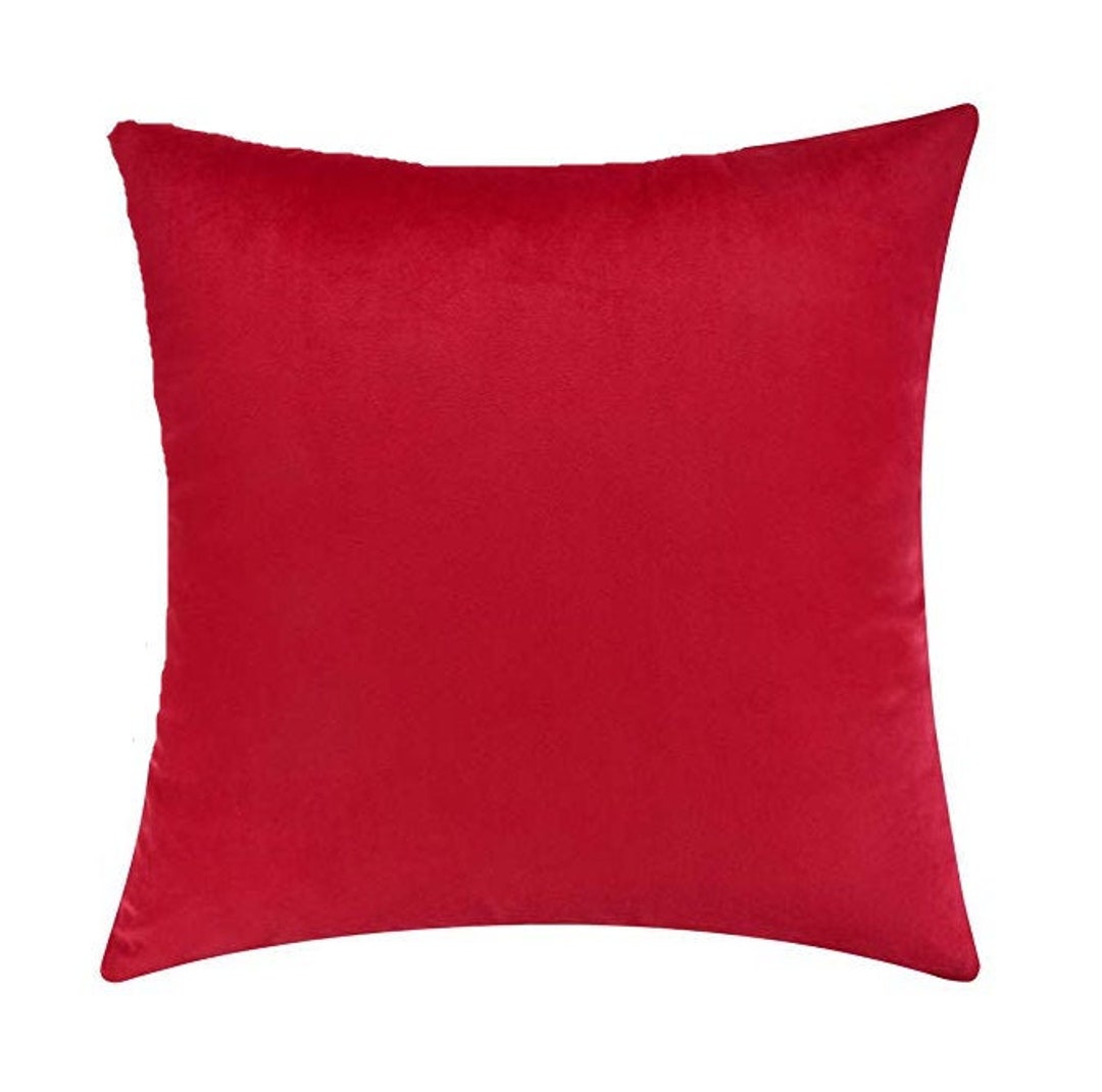 Red Velvet Throw Pillow Cover, Red Throw Pillows, Red Pillow Cover, Red