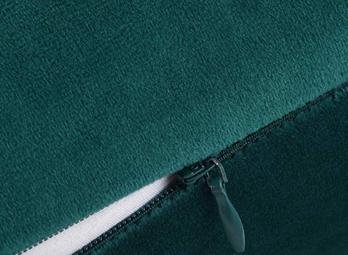 Teal Green Velvet Throw Pillow Cover Teal Throw Pillows Teal Etsy