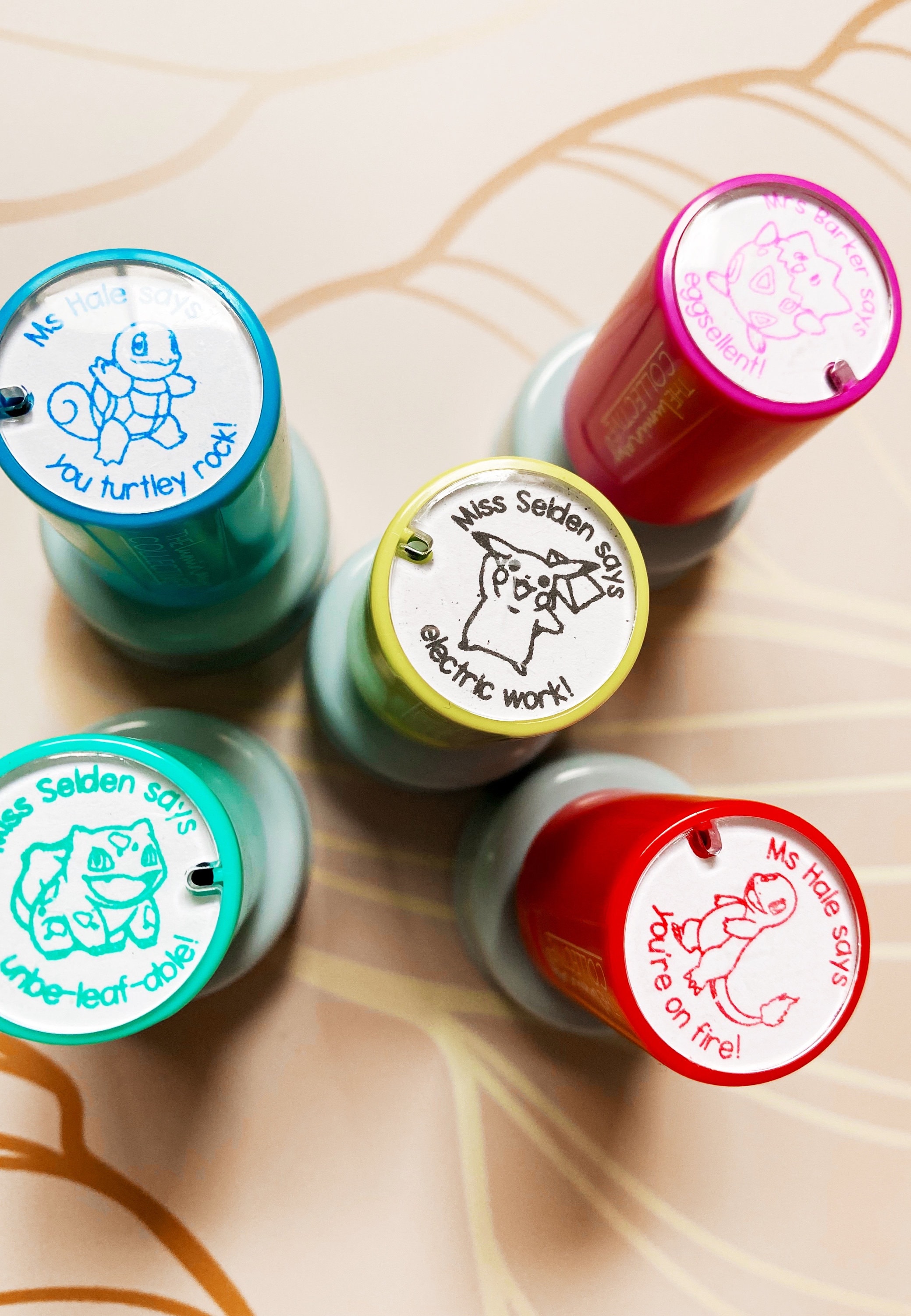 Personalised Pokemon Teacher Merit Stamps
