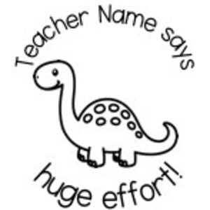 Personalised Dinosaur Teacher Merit Stamps image 3