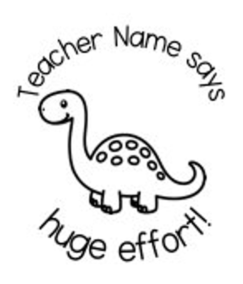 Personalised Dinosaur Teacher Merit Stamps image 3