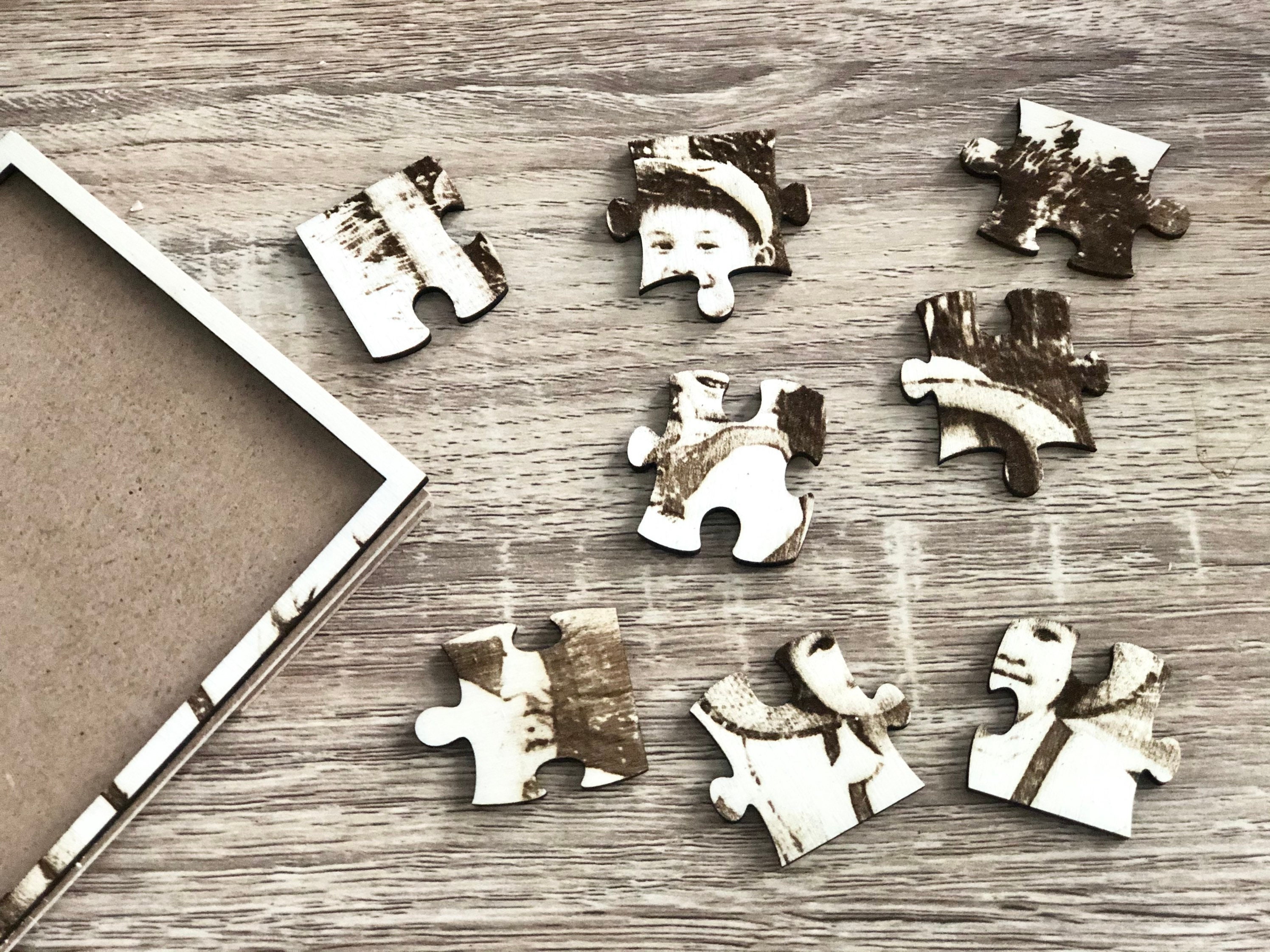 Engraved Jigsaw Puzzle Photo Frame Etsy