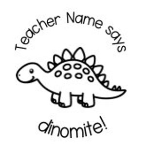 Personalised Dinosaur Teacher Merit Stamps image 5