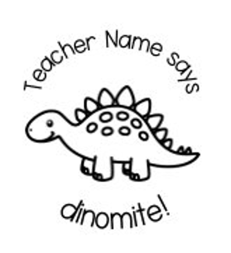 Personalised Dinosaur Teacher Merit Stamps image 5