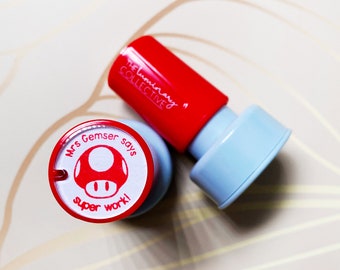 Personalised Super Mario Teacher Merit Stamps