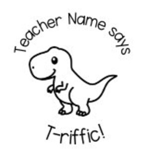 Personalised Dinosaur Teacher Merit Stamps image 2