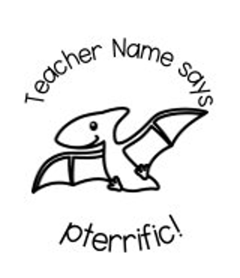Personalised Dinosaur Teacher Merit Stamps image 7