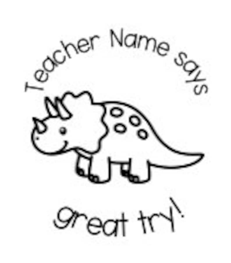 Personalised Dinosaur Teacher Merit Stamps image 4