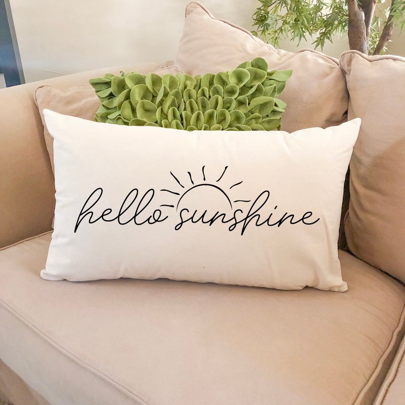 hello sunshine pillow