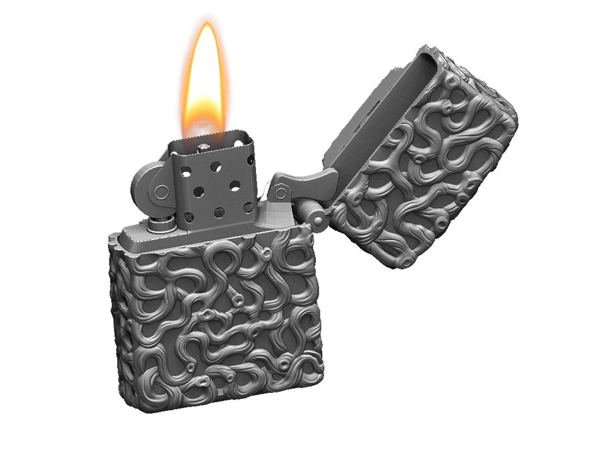 CAD Zippo Case Gas Lighter Case Lighter 3D Print STL Etsy