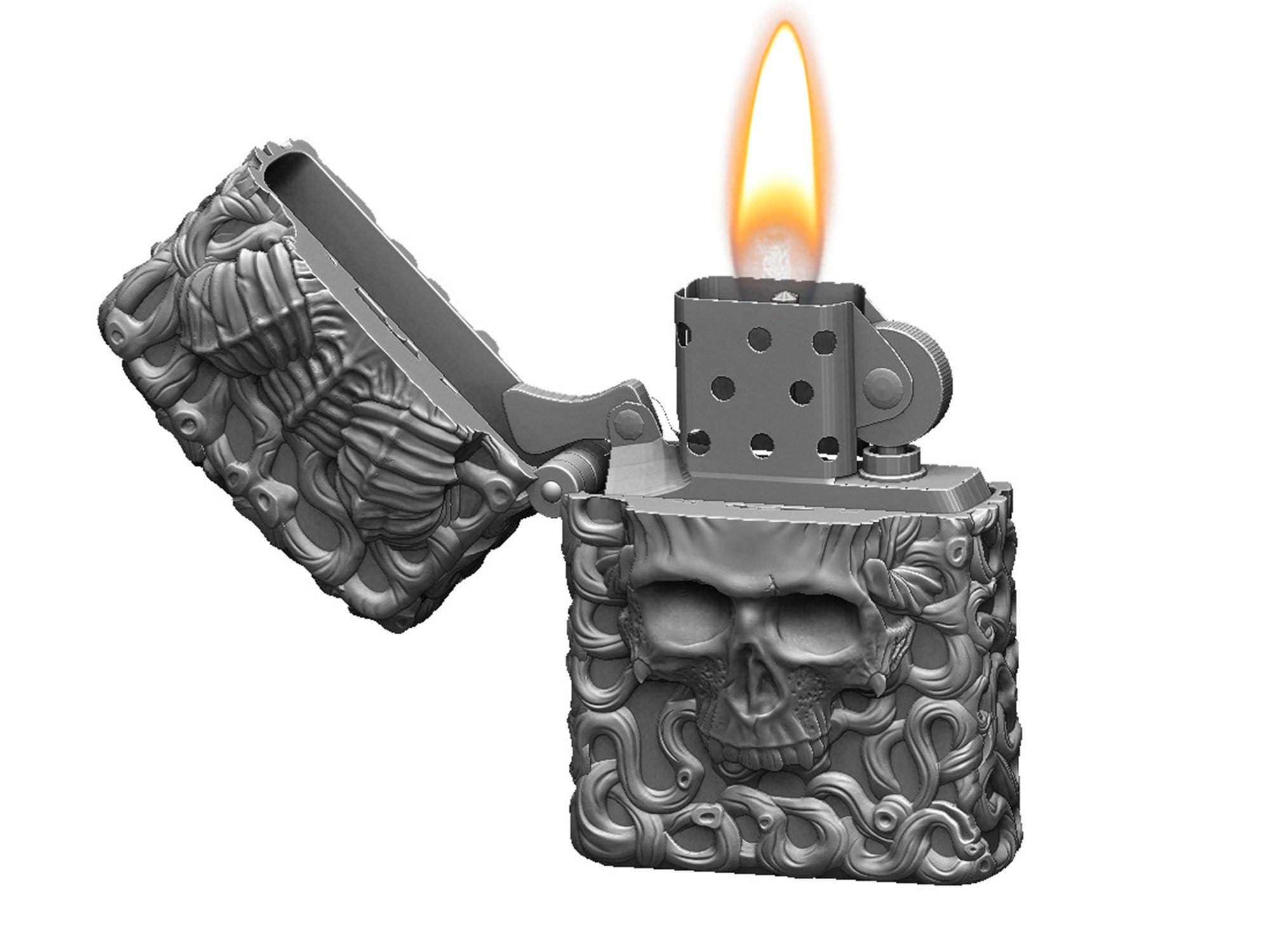 CAD Zippo Case Gas Lighter Case Lighter 3D Print STL Etsy