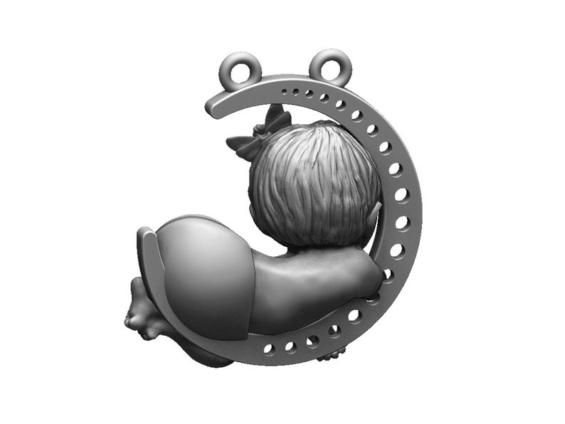 3D Model CAD Baby Pendant Little Girl 3D Print STL Etsy