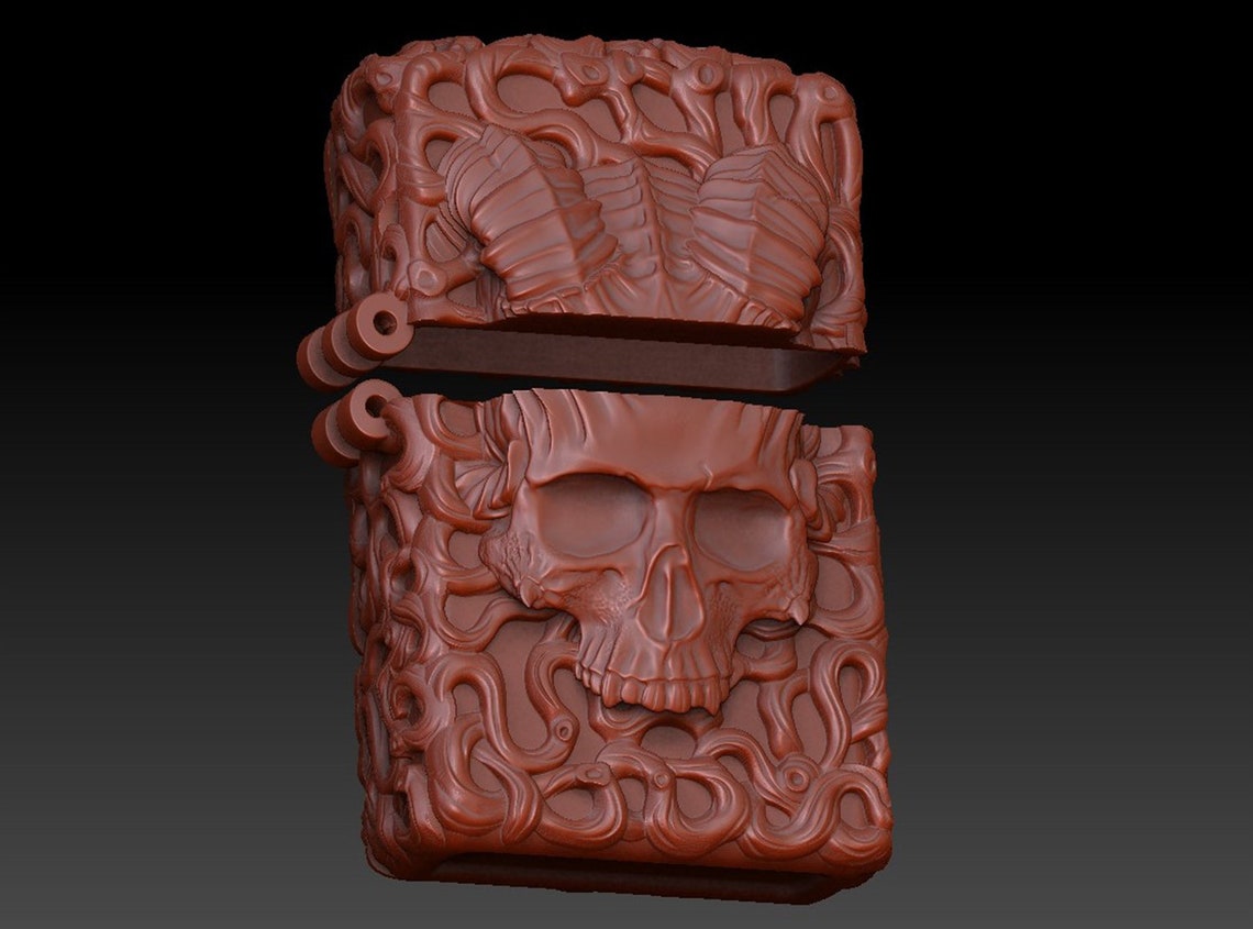CAD Zippo Case Gas Lighter Case Lighter 3D Print STL Etsy UK