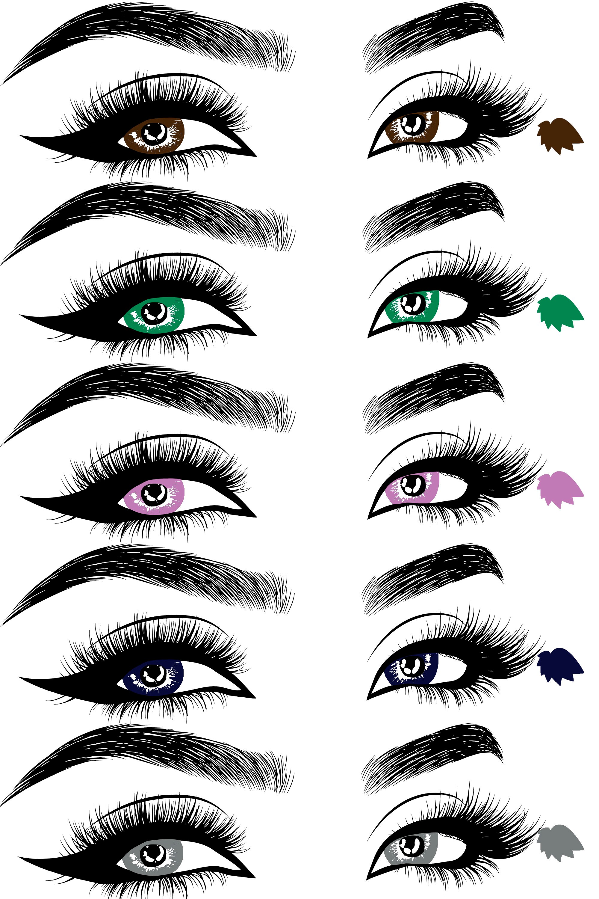 Eyelashes Wall Decal Lashes Brows Beautiful Girl Beauty Etsy