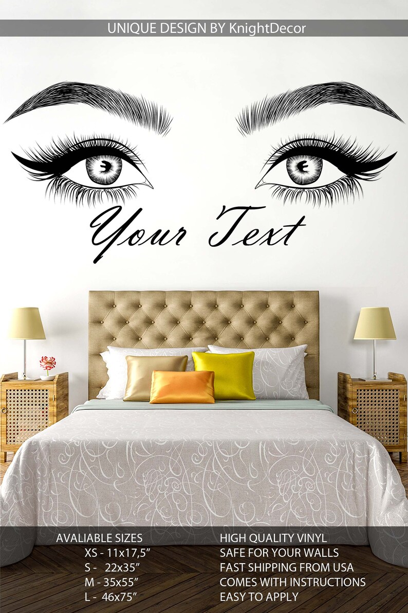 Eyelashes Wall DecalLashes Wall Decor Eyelashes Brows Etsy