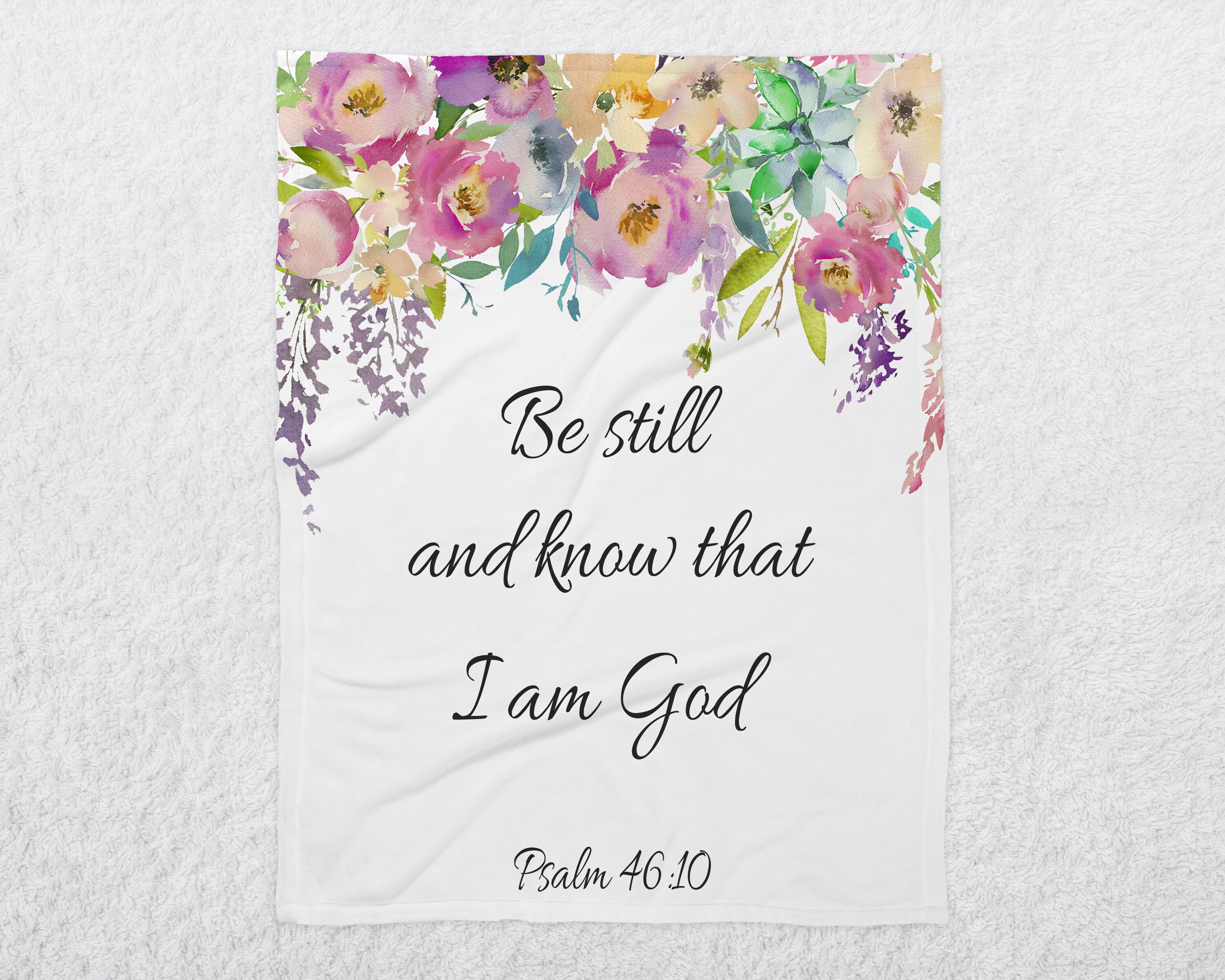 Be Still And Know That I Am God Blanket Scripture Blanket Etsy España