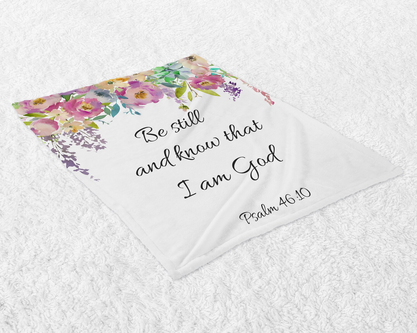 Be Still And Know That I Am God Blanket Scripture Blanket Etsy