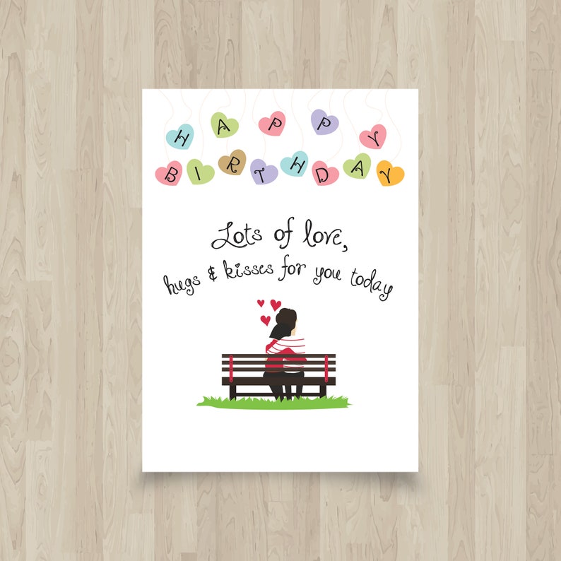 Printable birthday card for girlfriend birthday card for her | Etsy