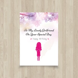 Printable Birthday Card for Girlfriend, Ready to Download and Print ...