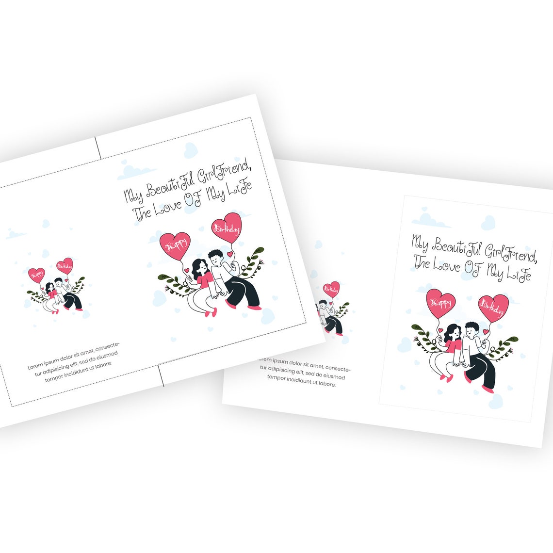 Printable Birthday Card for Girlfriend, Birthday Card for Her, Birthday ...
