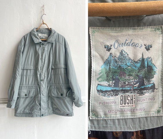 Vintage 90s Blue Fishing Coat Blue 