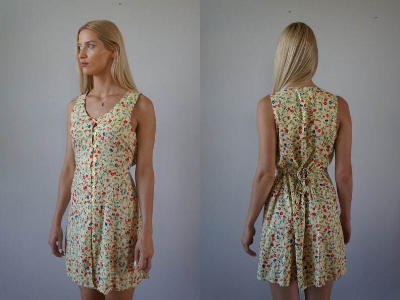 vintage floral wrap dress