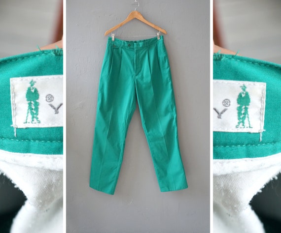 green golf pants