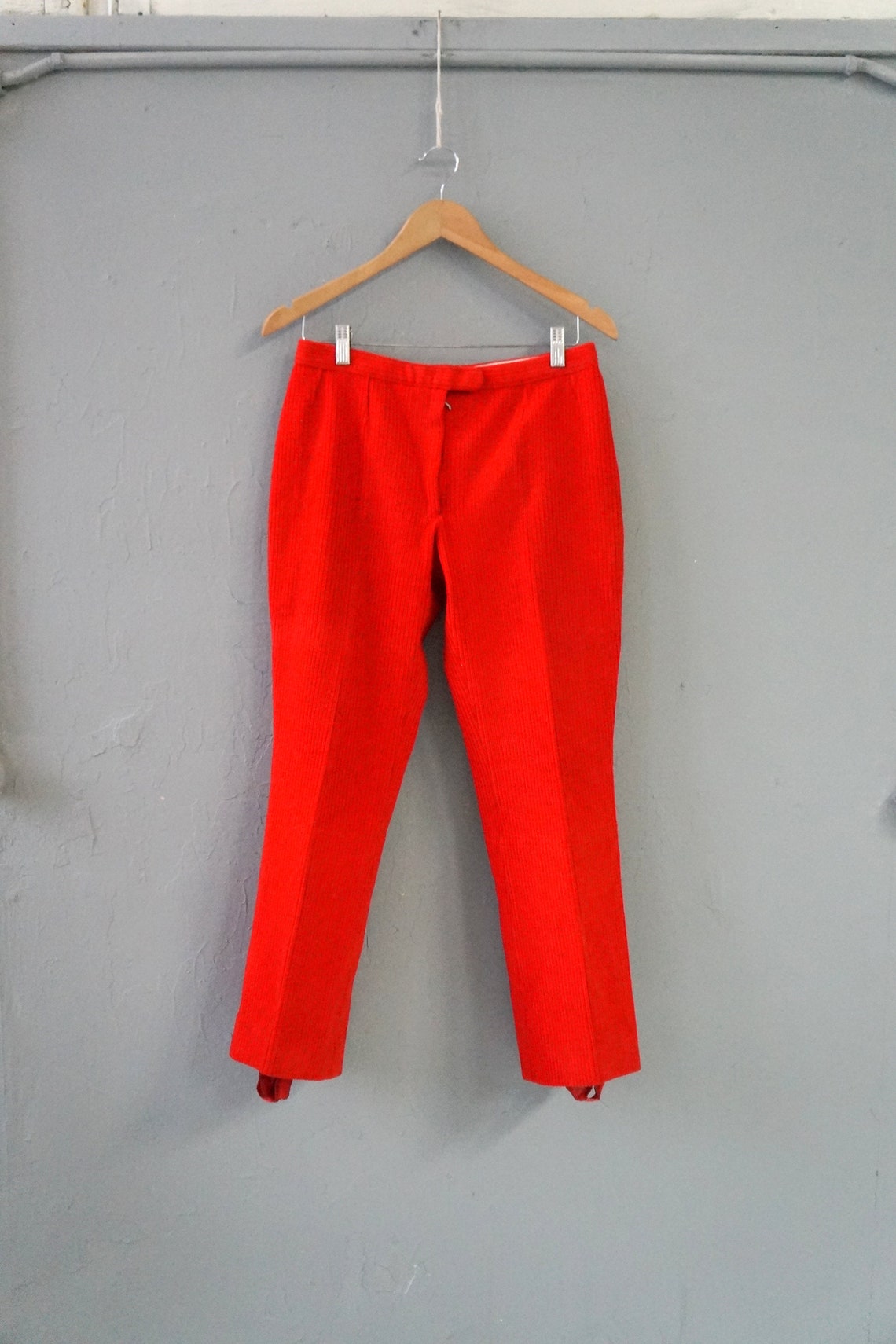 Vintage 90s Stirrup Pants Red Corduroy Stirrup Pants Tyrol - Etsy