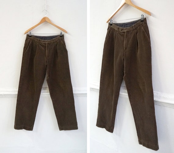 Vintage Corduroy Pants Brown Corduroy Trousers W31