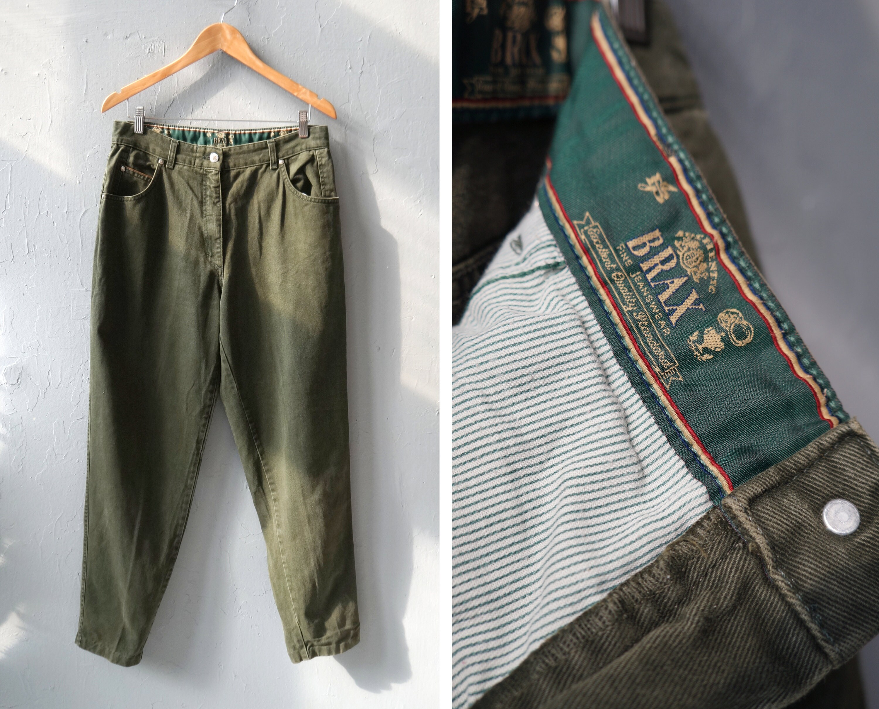 Vintage 90s Green Jeans Mens Khaki 