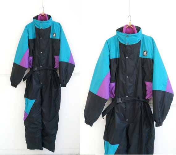 Vintage 90s Ski Suit Women One Piece Ski Suit Retr