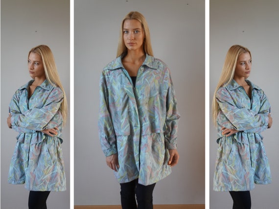 Vintage Windbreaker Colorful Pastel Womens Windbre