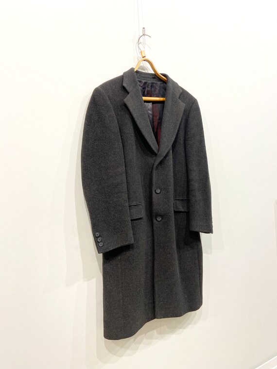 Vintage ORATOP Coat Dark Gray Wool Coat Mens Gray… - image 4