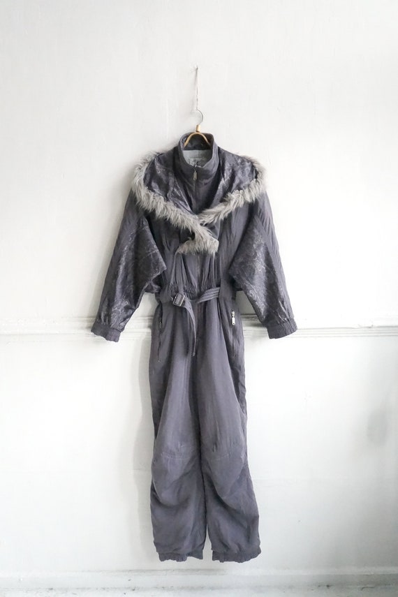 Vintage 90s Ski Suit Women L One Piece Ski Suit R… - image 2