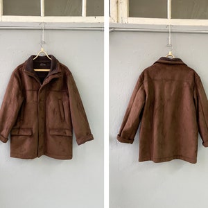 L.L. Bean Mens Vintage Brown Faux Suede Microfiber Jacket L.L. Bean Mens Vintage Brown Faux Suede Microfiber Jacket