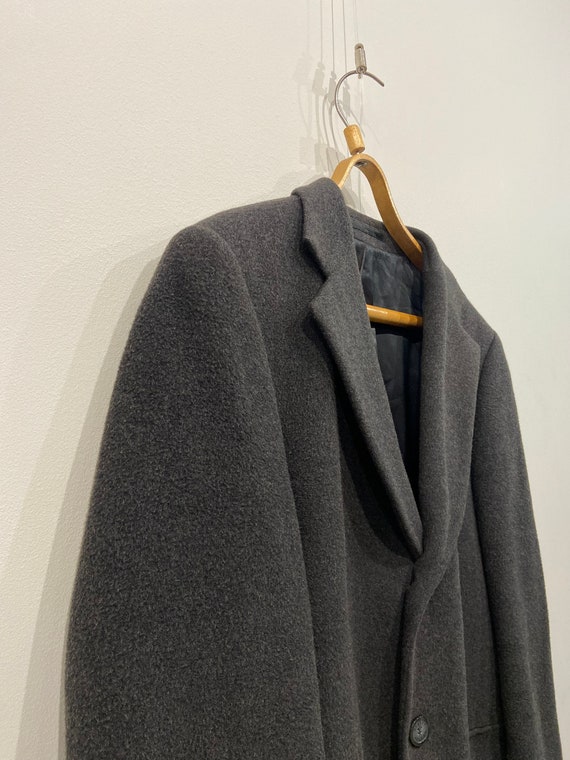 Vintage ORATOP Coat Dark Gray Wool Coat Mens Gray… - image 7