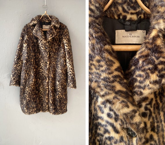 Vintage Malene Birger Leopard Coat Faux Women Vintage Malene Birger Leopard Coat Faux, Malene Birger Faux Fur Coat