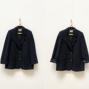 Vintage 90s Black Wool Blazer Black Wool Blazer Coat Women Wool Blazer Women Black Blazer M Wool Mohair Coat Classic Wool Blazer Medium