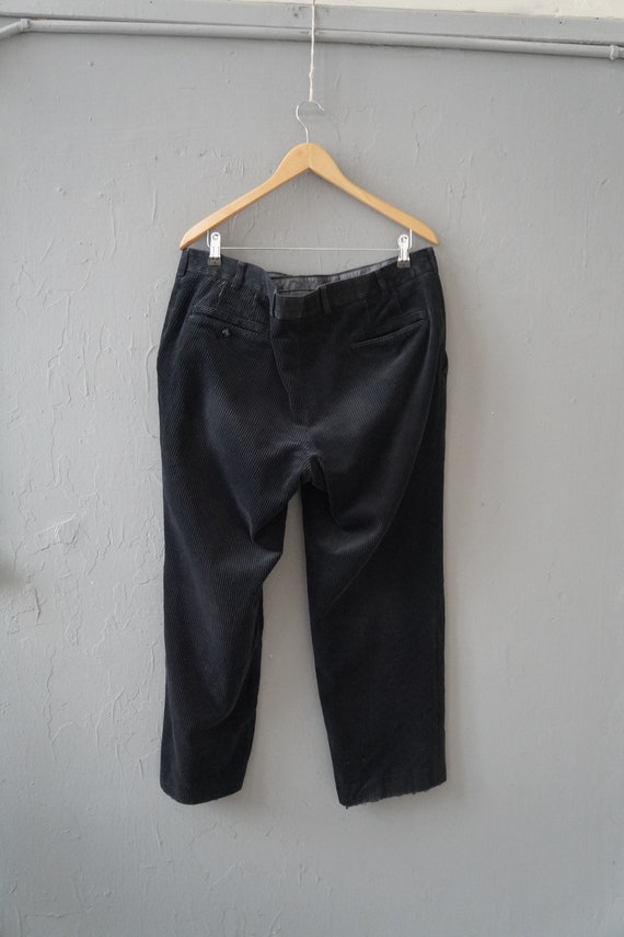 Vintage 90s Corduroy Pants Black Corduroy Trouser… - image 4