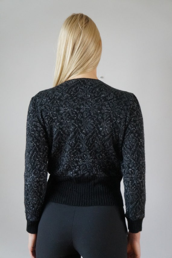 Black metallic sweater new arrivals