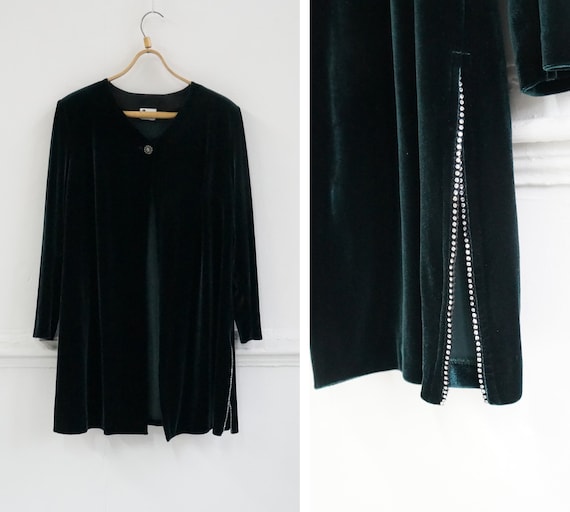 Vintage 90s Emerald Cardigan One Button Cardigan W