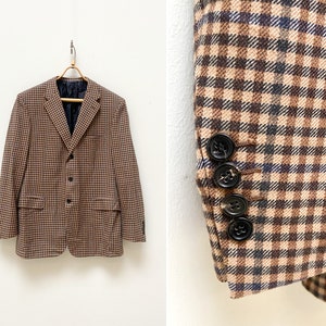 Vintage BRIONI Wool Blazer Super Fine Wool Blazer Checked Brioni Blazer Super 160s Wool Blazer Checked Wool Sport Coat Plaid Wool Blazer