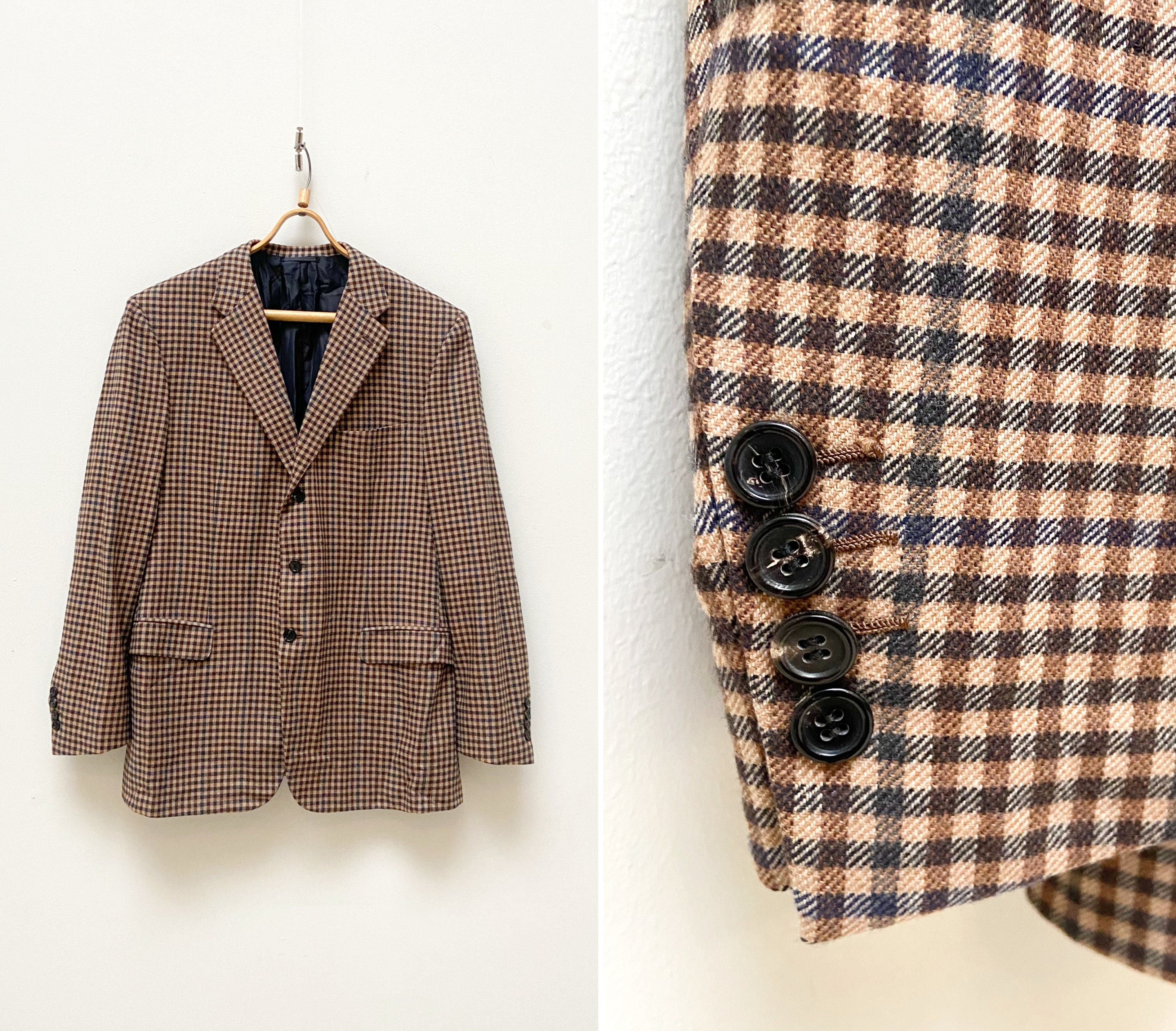 Vintage Brioni Wool Blazer: Super 160s Plaid Sport Coat - Etsy